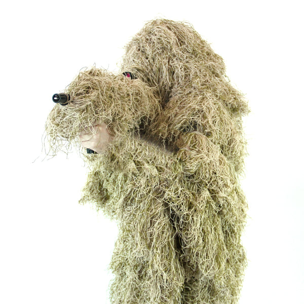 Ghillie Blankets Cover Camouflage Ghillie Hat Handmade Knitting 80x90cm  Hunting Cloak Camouflage Jungle Desert Yellow Grass